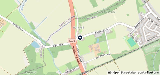 Map showing the location of Parkhill Garage