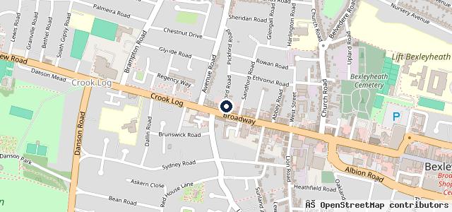 Map showing the location of Castlewood Garage