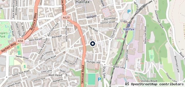 Map showing the location of Prescott Street Garage