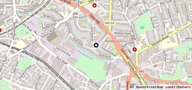 Map showing the location of Hybrid Valeting Services