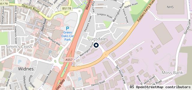 Map showing the location of Widnes Motors Limited