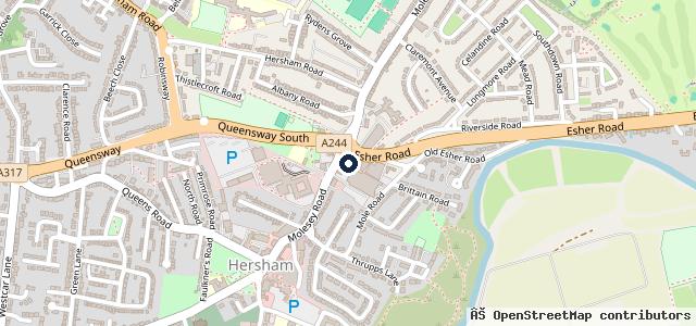 Map showing the location of Lookers Volkswagen Walton-on-Thames