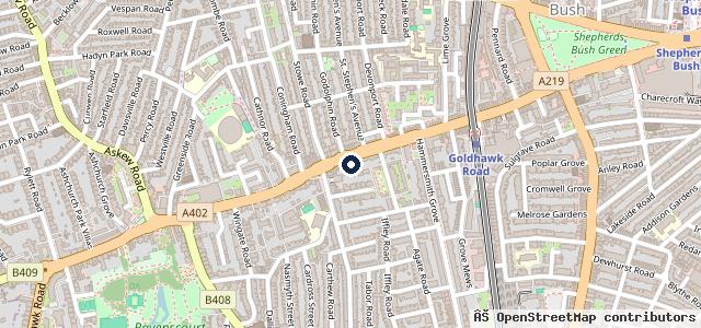 Map showing the location of Reg Orpin Motorcycles