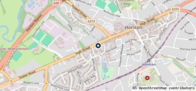 Map showing the location of East Devon Automotive - ED ️EV