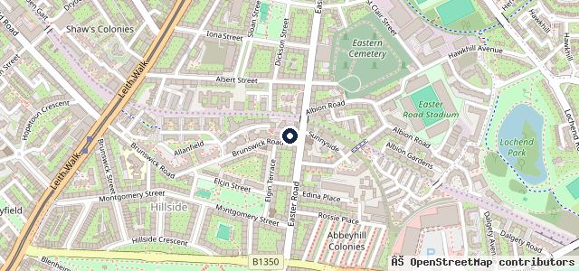 Map showing the location of Robertsons Garage