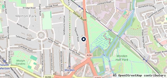 Map showing the location of Stellantis &You Peugeot Wimbledon