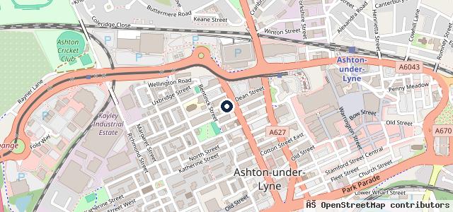 Map showing the location of Gatefield House