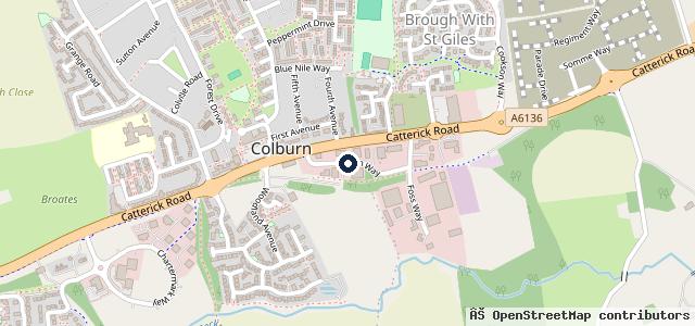 Map showing the location of Sadlers Garage