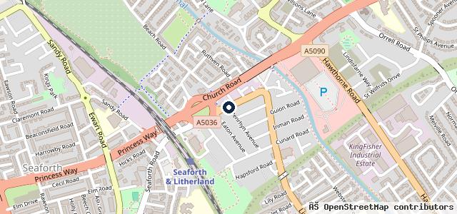 Map showing the location of Beech Garage Car Sales Page | Liverpool