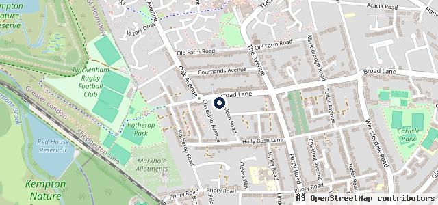 Map showing the location of Broad Lane Garage