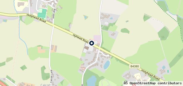 Map showing the location of Four Crosses Garage