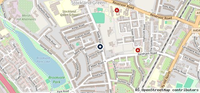 Map showing the location of Slade Road MOTs