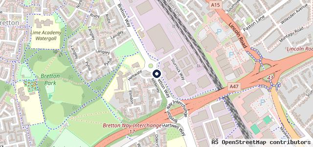 Map showing the location of Smiths Renault, Peterborough