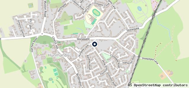 Map showing the location of Stonegate Garage