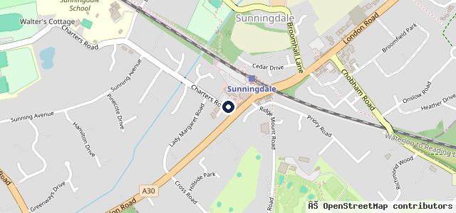 Map showing the location of Rolls-Royce Motor Cars Sunningdale