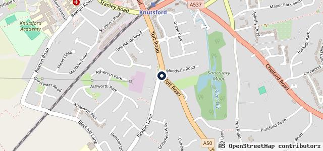Map showing the location of Paradise Garage