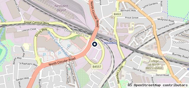 Map showing the location of MB Brent Park Ltd