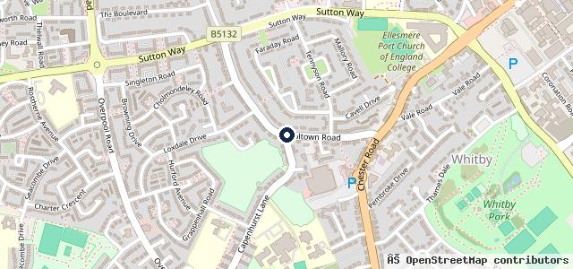 Map showing the location of Tates Garages