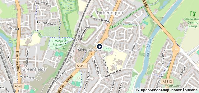 Map showing the location of Shrewsbury vehicles
