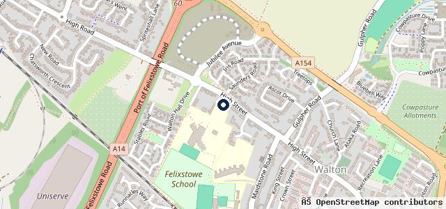 Map showing the location of Pavilion Garage - NO CAR/VAN HIRE