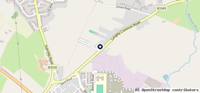 Map showing the location of Staysure Tyres