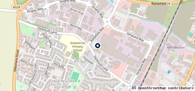 Map showing the location of Furrows Ford Shrewsbury