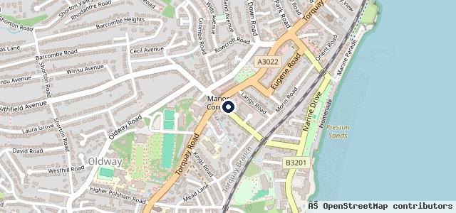 Map showing the location of Manor Garage