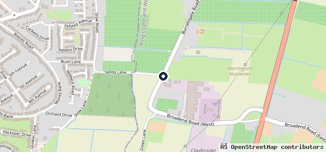 Map showing the location of Walsoken MOT's Ltd