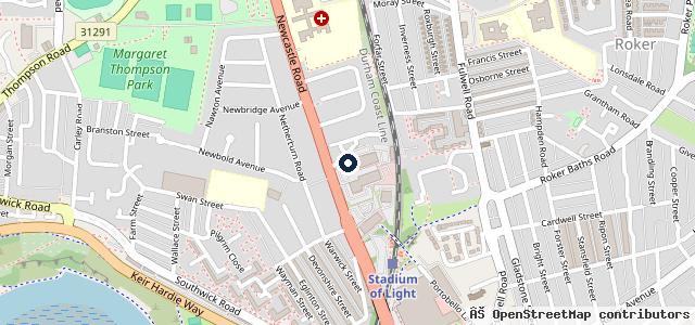 Map showing the location of Wearside Audi