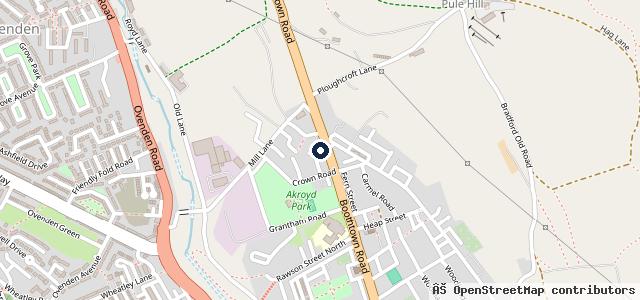 Map showing the location of West View Garage
