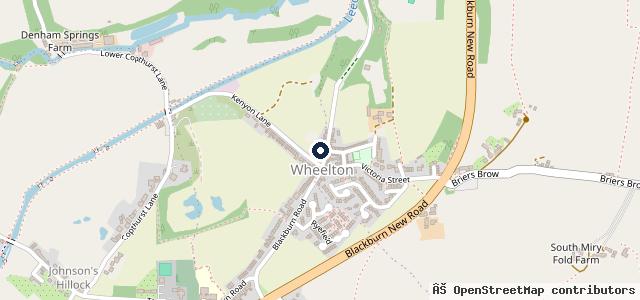 Map showing the location of Wheelton Car Repairs
