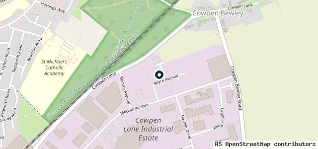 Map showing the location of Williams Car & Commercial Services
