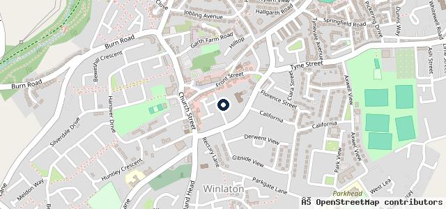 Map showing the location of Winlaton Mot Centre