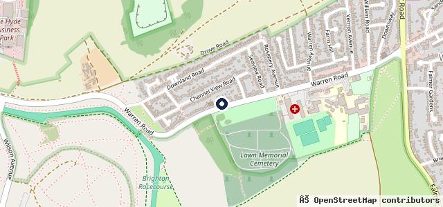 Map showing the location of Woodingdean Mot Centre