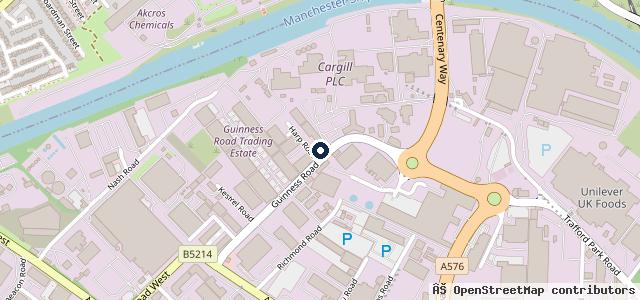 Map showing the location of DW Motors Manchester Ltd