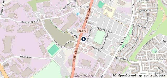 Map showing the location of JCT600 Volkswagen Bradford