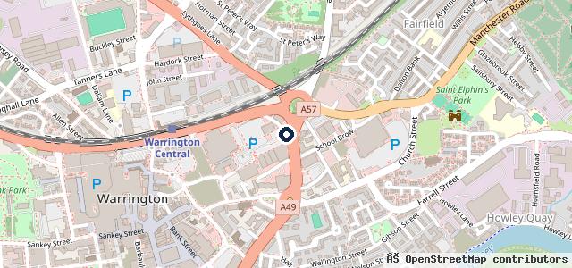 Map showing the location of National Tyres and Autocare - a Halfords company