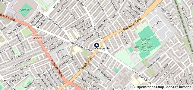 Map showing the location of Georgesons Cars Anfield