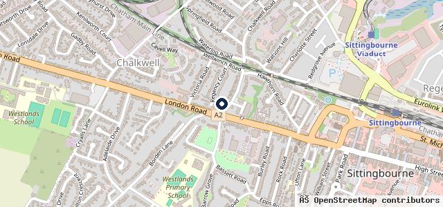 Map showing the location of Chalkwell Garage Services