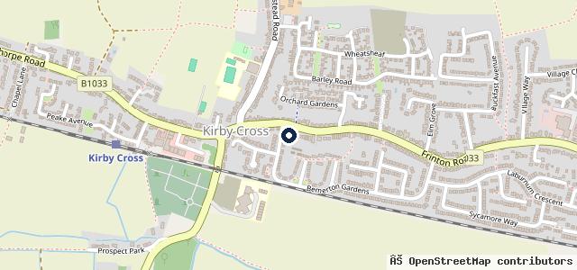 Map showing the location of Frinton Autos