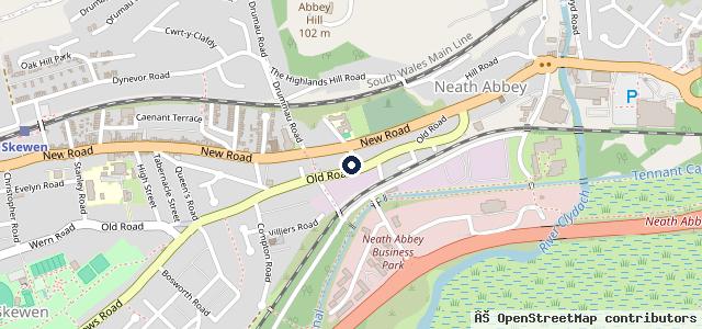 Map showing the location of Abbey Services