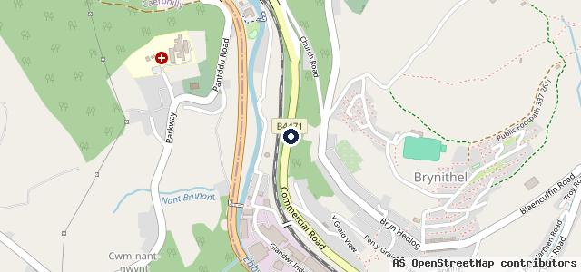 Map showing the location of Aberbeeg Tyres & MOT Centre