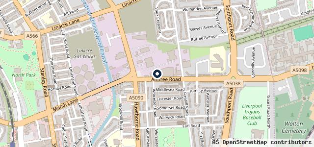 Map showing the location of AJ Auto service