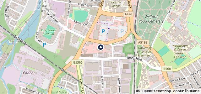 Map showing the location of Drive Vauxhall Leicester