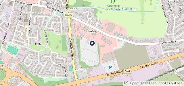 Map showing the location of Arnold Clark Glasgow Volvo