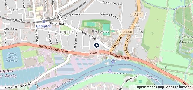 Map showing the location of Kingsbury Hampton - MOT & Tyre Centre