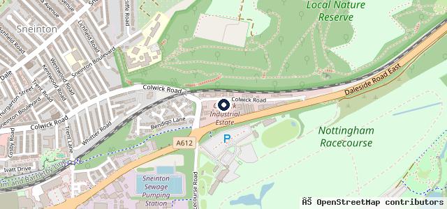 Map showing the location of M.service Nottingham