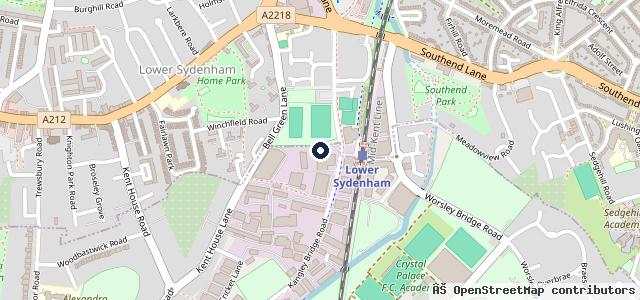 Map showing the location of BECKENHAM MOT