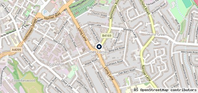 Map showing the location of Bridge Street Service Centre