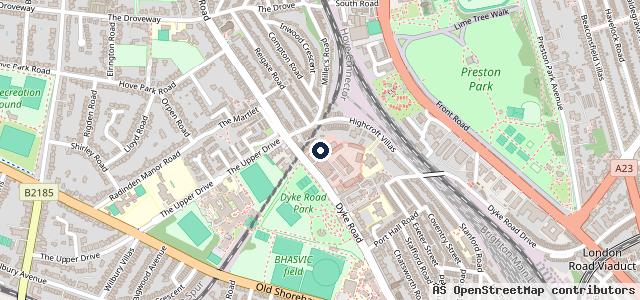 Map showing the location of Caffyns Brighton Audi